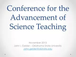 Conference for the Advancement of Science Teaching