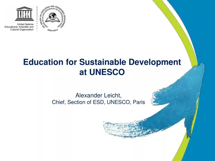 education for sustainable development at unesco
