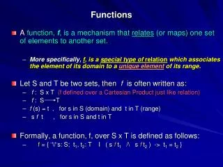 Functions