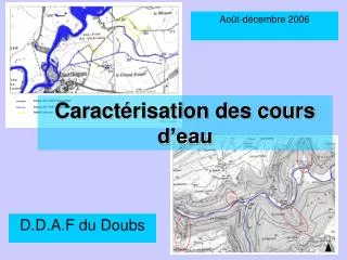 caract risation des cours d eau