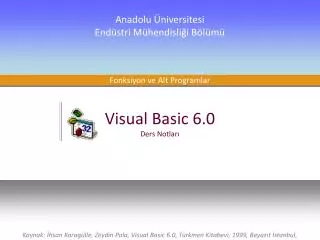 visual basic 6 0 ders notlar
