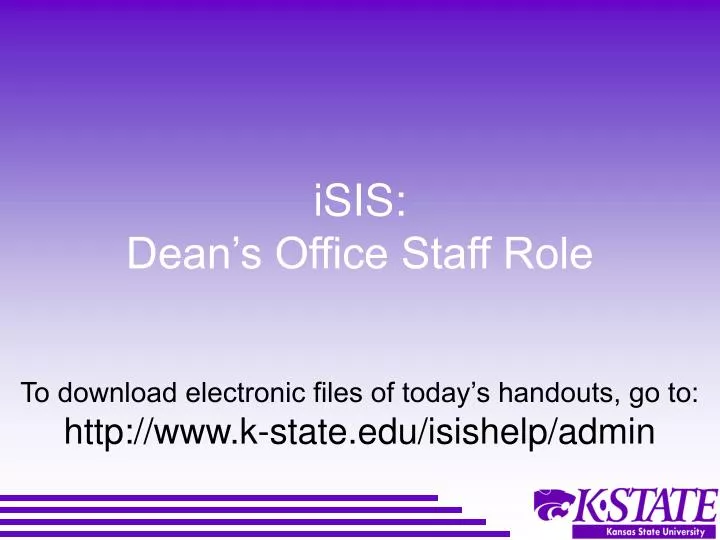 isis dean s office staff role