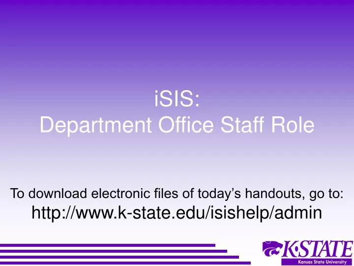 isis department office staff role