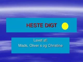 heste digt