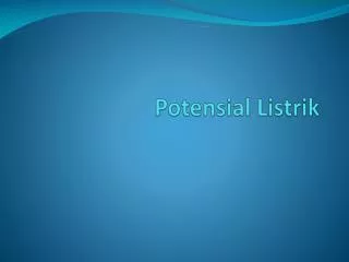 potensial listrik