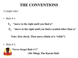 THE CONVENTIONS