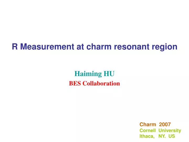 r measurement at charm resonant region
