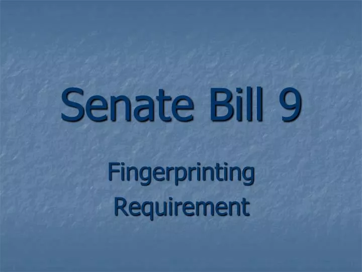 senate bill 9