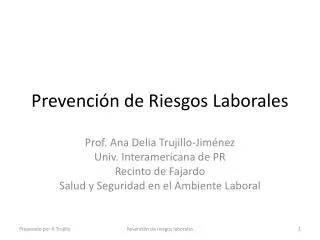 prevenci n de riesgos laborales