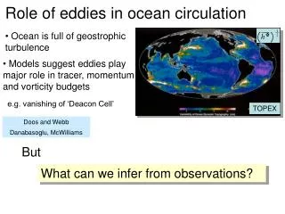 Role of eddies in ocean circulation