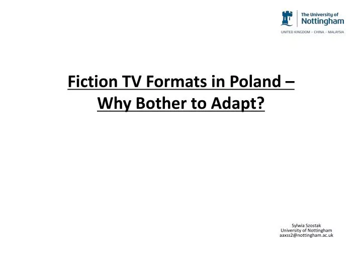 fiction tv formats in poland why bother to adapt