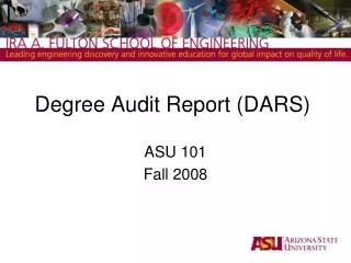 Degree Audit Report (DARS)