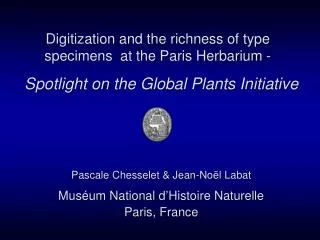Digitization and the richness of type specimens at the Paris Herbarium -