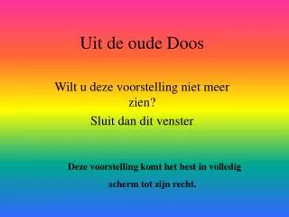 uit de oude doos