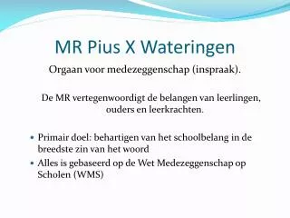 mr pius x wateringen
