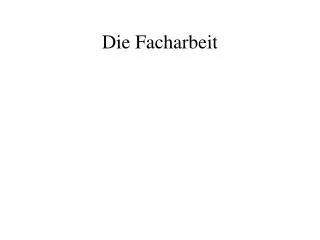 die facharbeit