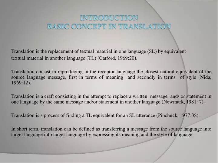 introduction basic concept in translation