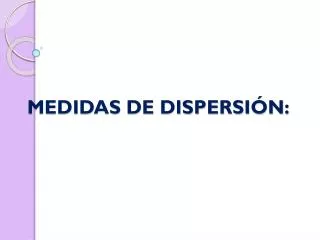 medidas de dispersi n