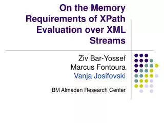 On the Memory Requirements of XPath Evaluation over XML Streams