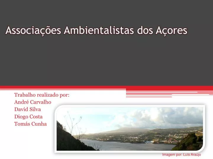 associa es ambientalistas dos a ores