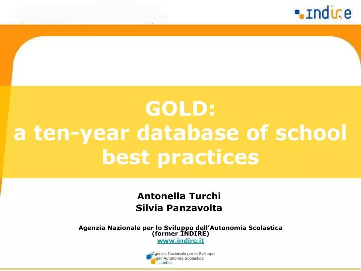 gold a ten year database of school best practices