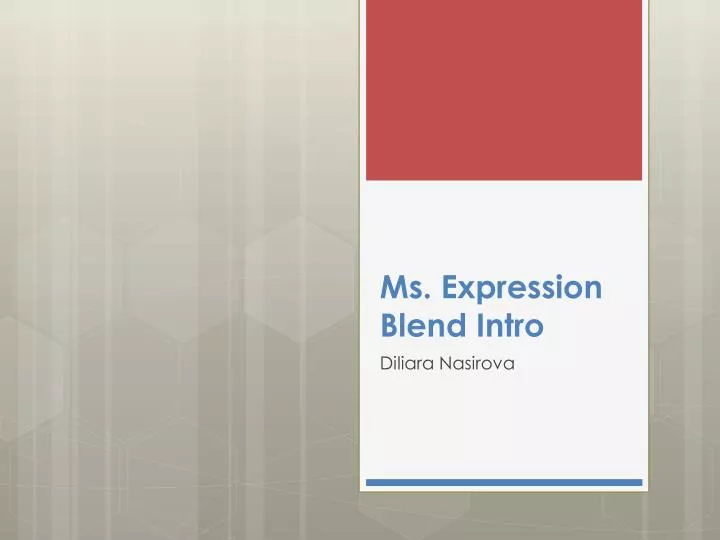 ms expression blend intro