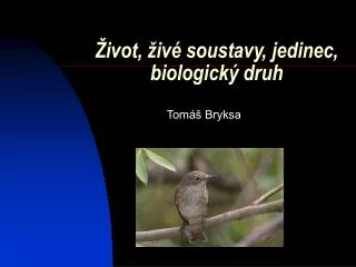 ivot iv soustavy jedinec biologick druh