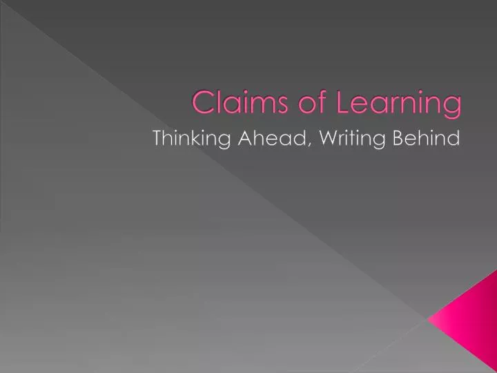 claims of learning