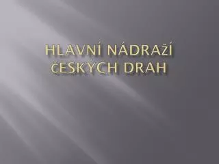 hlavn n dra esk ch drah