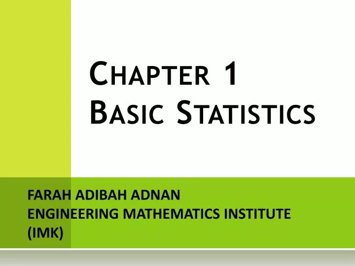 chapter 1 basic statistics