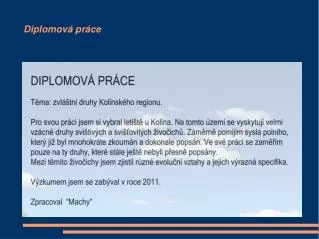 diplomov pr ce