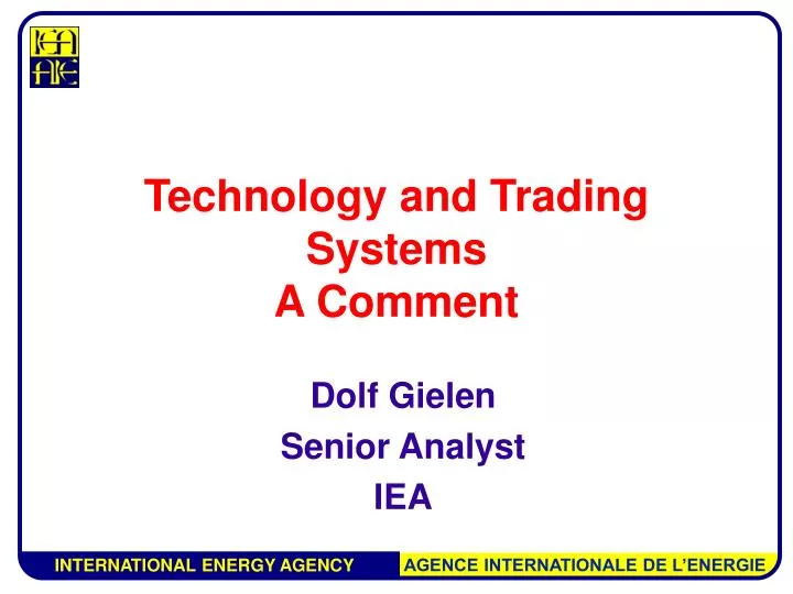 technology and trading systems a comment