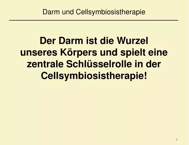 darm und cellsymbiosistherapie