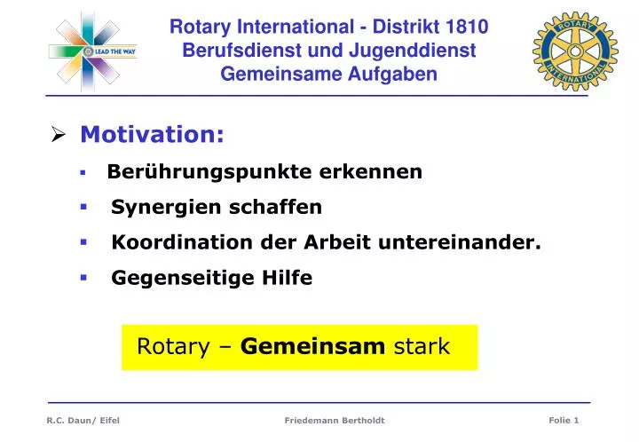 rotary international distrikt 1810 berufsdienst und jugenddienst gemeinsame aufgaben