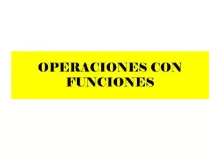 operaciones con funciones
