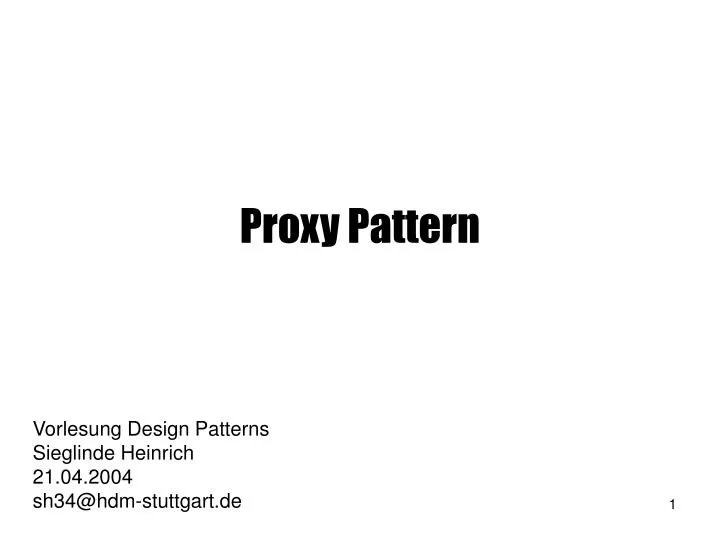 proxy pattern