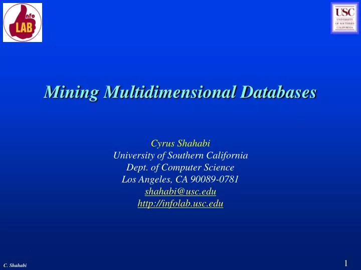 mining multidimensional databases