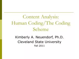 Content Analysis: Human Coding/The Coding Scheme