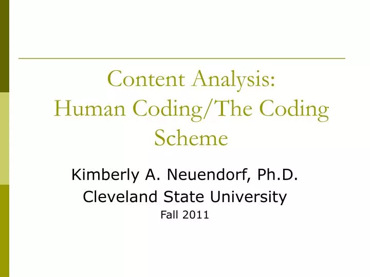 content analysis human coding the coding scheme