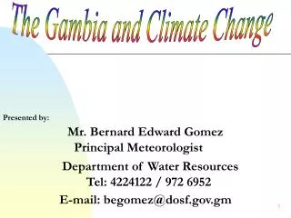 The Gambia and Climate Change