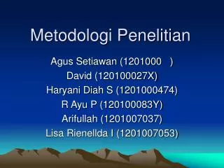 metodologi penelitian