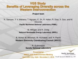 VGS Study Benefits of Leveraging Diversity across the Western Interconnection
