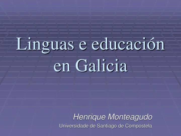 linguas e educaci n en galicia