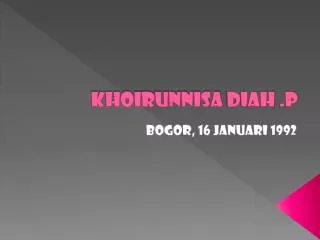 khoirunnisa diah p