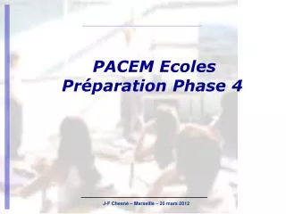 pacem ecoles pr paration phase 4