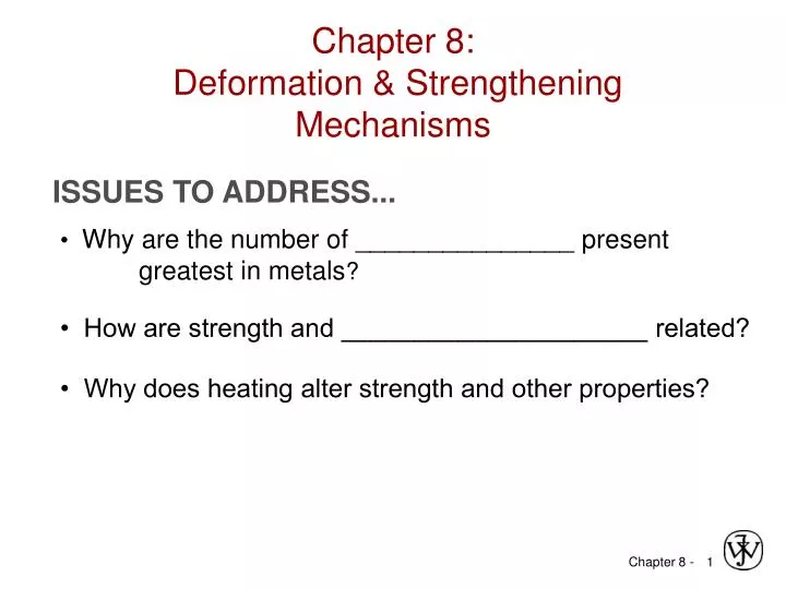 chapter 8 deformation strengthening mechanisms