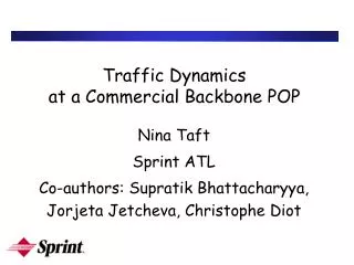 Traffic Dynamics at a Commercial Backbone POP