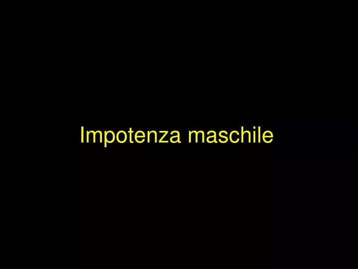 impotenza maschile