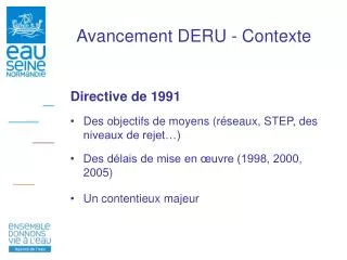 avancement deru contexte