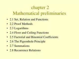 chapter 2 Mathematical preliminaries